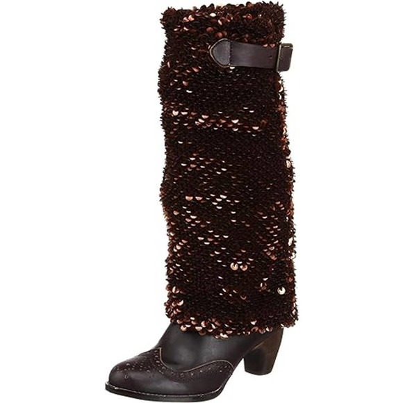 Irregular Choice Deadstock Women's Carnaby Queen Sequin Slouch Boot Size 10 - Picture 2 of 13